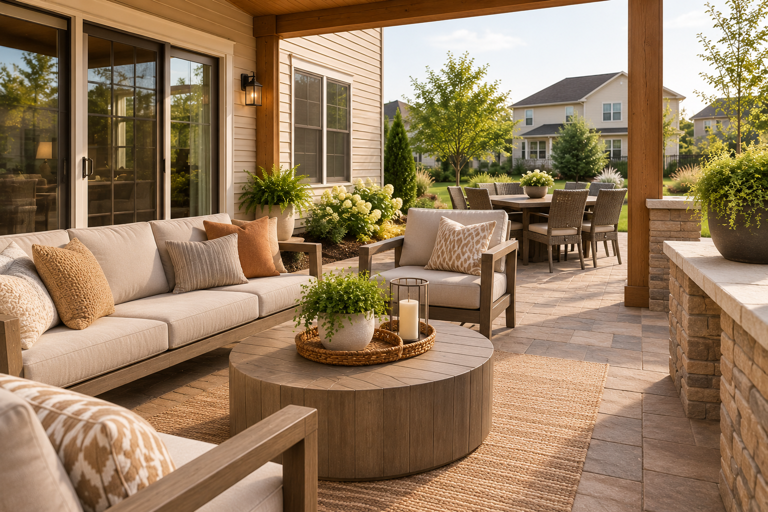 Warmer Tones patio design