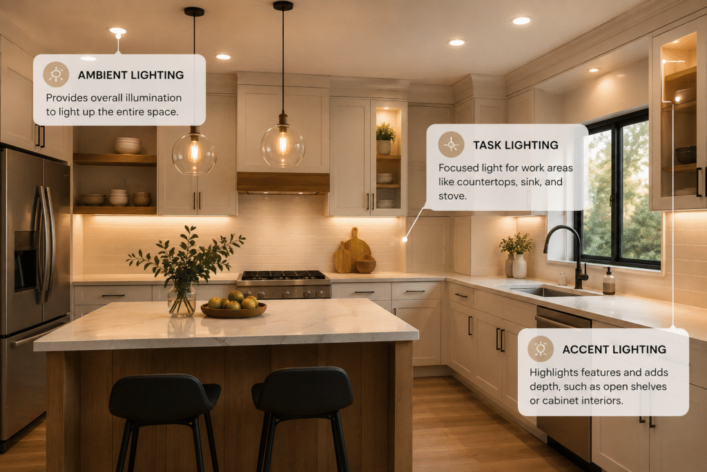 Kitchen lighting types
